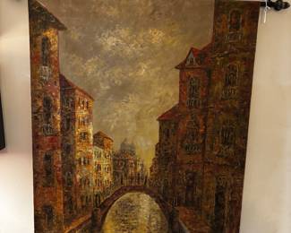 Beautiful tapestry on iron hanger 60" X45"