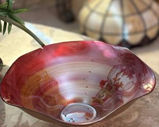 Beautiful Art Glass Wave Bowl