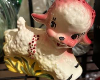 Vintage Lamp Planter