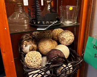 Carpet Balls and vintage oil lamps