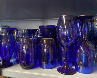 Cobalt Blue  Stemware, vases and glasses