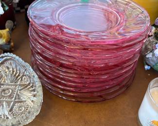 Pink Depression Glass style