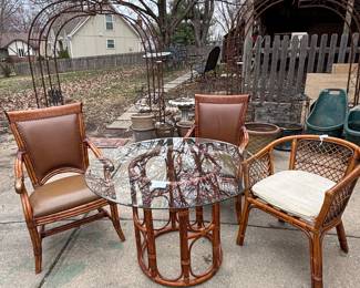 Beautiful set.  Notice our Trellis in the background.  We have 2 and a smaller one