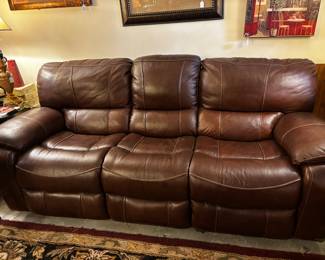 2 Recliner Leather sofa - excellent condition.