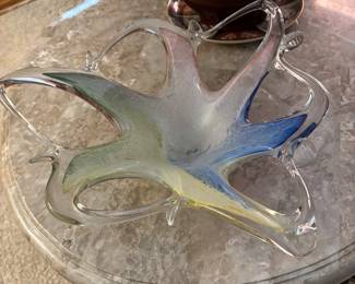 Octopus Art Glass Bowl