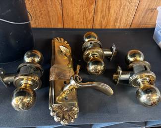 Brass colored hardware