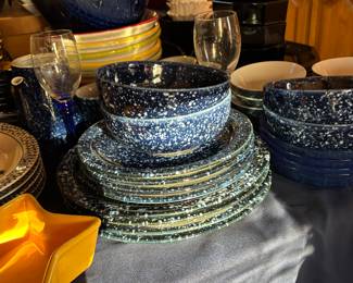 Blue Ceramic Splatterware