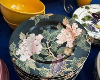 Fitz & Floyd Plates "Cloisonne' Plates