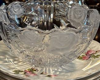 Bohemian Czech Rose Bowl