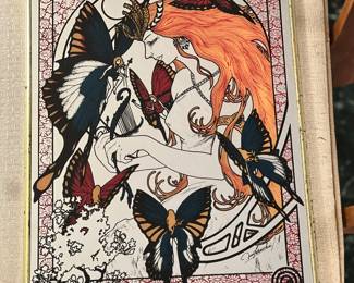 Awesome Vintage Queen of the Butterflies Mirror