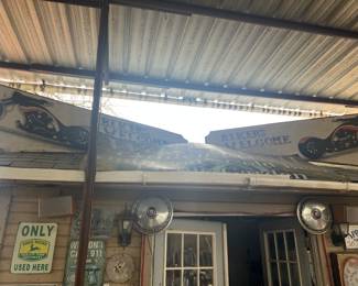 Hand painted "Bikers Welcome" signs