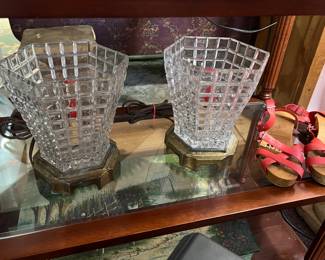  Vintage Crystal / Cut Glass Table Lamps
