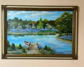 Sleepy Read Oil Painting- Well Known Texas Artist