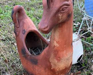 Pottery Horse Planter