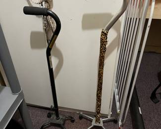 Walking canes, several different types
