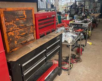 Work Bench & Toolboxes - Vintage Dorman Compression Plug Heavy Steel Parts Cabinet