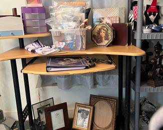Computer desk & office supplies