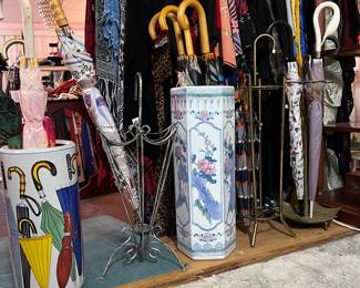 Several Unique Umbrellas & Umbrella Stands/Holders