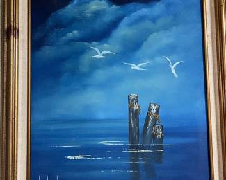 Oil Painting of Sea Gulls