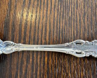 Towle "El Grandee" Sterling Silver 116 Piece Flatware Set. Set Includes: Knives (12), Forks (12), Salad Forks (12), Spoons (20), Soup Spoons (13), Butter Knives (12),
Cocktail Forks (11), Tea Spoons (12) & Serving Pieces (12). Photo 2 of 2.