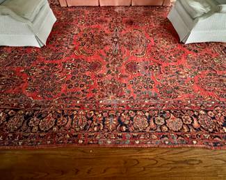 Persian Rug (Sarouk). Measures 12' 2" x 8' 10". Photo 1 of 3.