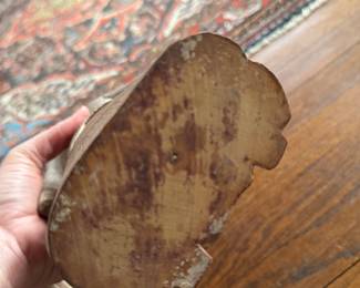 Pair of Japanese Hand-Carved Wood Figurines. Each Measures 16" H. Photo 4 of 4.