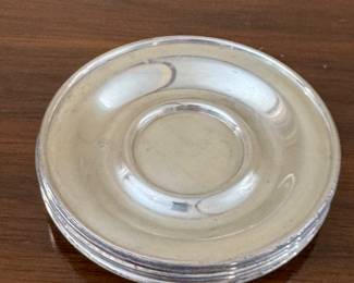 Set of 6 Sterling Silver Demi-Tasse Saucers. Photo 1 of 2.