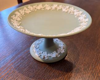Wedgwood Jasperware Green Footed Small "Cup" Cake Stand. Photo 1 of 3.