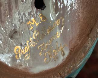 Mid-Century Italian Madonna & Child Sculpture by Eugenio Pattarino, 1960s. M 8. Signed by Artist. Photo 4 of 4.