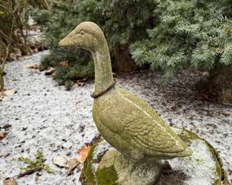 Concrete Duck Garden Statue.