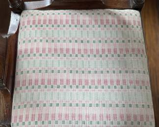 American Georgian Corner Chair with Carved Splat Backs, Scrolled Arms On Squared Legs. Measures 30" W x 25" D with 18" Seat Height. Photo 5 of 5.