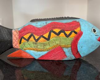 Hand-Carved & Painted Fish.