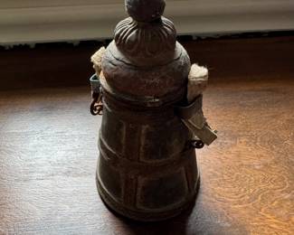 Moroccan Metal Jar. Photo 1 of 2.