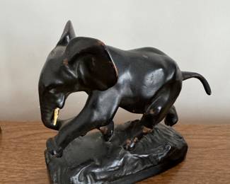 Cold Cast Elephant Figurine - 3 Available; 2 Pictured. Photo 2 of 2.