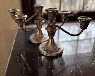 Gorham Sterling Silver Candelabras. Photo 1 of 3.