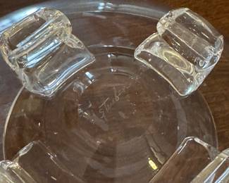 Steuben Signed Low-Footed Crystal Bowl. Photo 2 of 2.