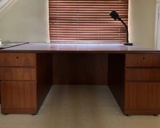 Sewing / Crafting Table / Simple Executive Desk with Storage and File Drawers. Measures 60" W x 35" D.