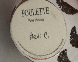 Poulette Petit Modèle (Small Chick) Signed By Artist Heidi Caillard. Photo 2 of 2.
