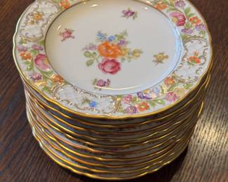 Set of 10 Bavarian China Bread & Butter Plates. Photo 1 of 2.