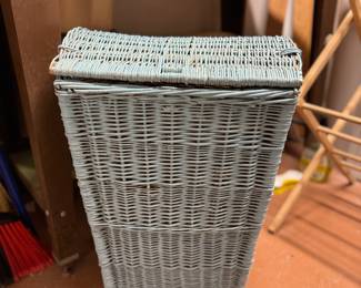 Wicker Laundry Basket.