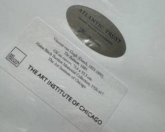 "The Bedroom," Vincent Van Gogh. Matted Print from The Art Institute of Chicago. Photo 2 of 2.