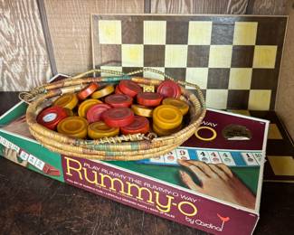 Checkers and Rummy-O Games.
