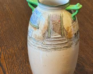 Royal Doulton Dickens Ware Vase. Measures 7" H. Photo 2 of 3.