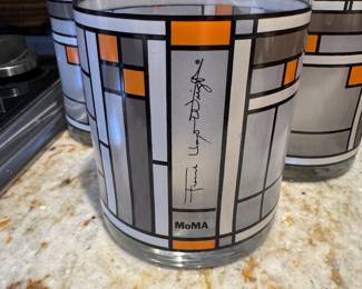 Set of 4 MoMA Frank Lloyd Wright Double Old Fashioned Glasses. Photo 1 of 2.