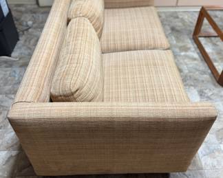 Upholstered 2-Seat Sofa - 2 Available. Each Measures 60" W x 35" D. Photo 4 of 4.