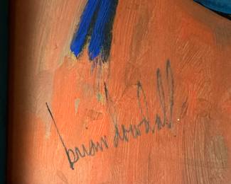 Folk Art Horse, Paint on Board. Signed in Pencil by Brian Dowdall. Photo 2 of 2.