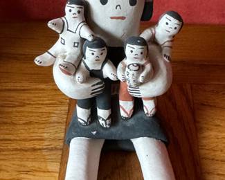 Jemez Pottery 4 Baby Storyteller Signed by Artist. Photo 1 of 2.