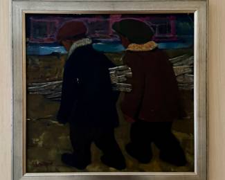 "Picking Wood," After Jos Limarzi. Signed by Artist. Photo 1 of 2.