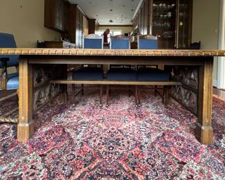 Italian Renaissance Farm House Extension Dining Table with Self Storing Leaves. As Shown, Table Measures 44" W x 90" L. Photo 3 of 6.