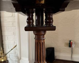 George II Style Scalloped Edged Tripod Tilt Top Table On Birdcage Center with Ball and Claw Feet. Measures 23" D x 28.5" H. Photo 4 of 6.